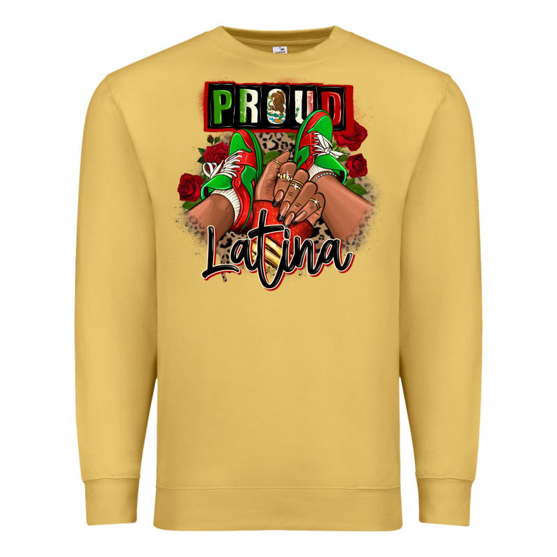 Proud Latina Mexican Sneakers Premium Sweatshirt by RanaPortraitStore | Teevron