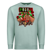 Seafoam Proud Latina Mexican sneakers Premium Sweatshirt - RanaPortraitStore