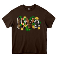 Chocolate Brown Western love St. Patrick's Day Heavy Core Tee - CowGirlArtShop