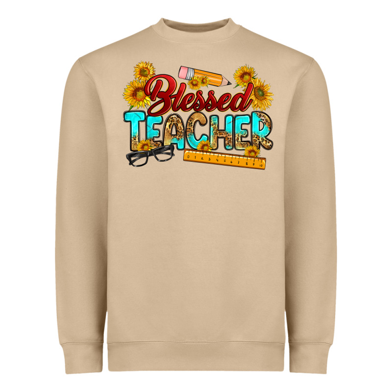 Blessed Teacher Heavyweight Sweatshirt by RanaPortraitStore | Teevron