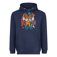 Navy Afro woman nail boss Heavyweight Hoodie - RanaPortraitStore