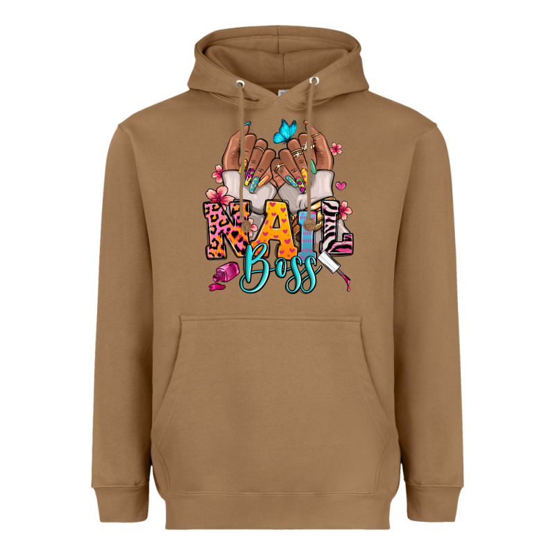 Afro Woman Nail Boss Heavyweight Hoodie by RanaPortraitStore | Teevron