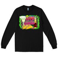 Black Let's Fiesta Long Sleeve Tee - CowhideDigitalArt