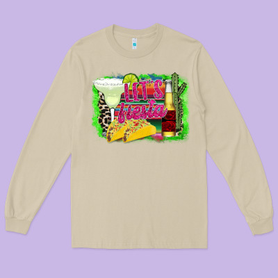 Let's Fiesta Long Sleeve Tee Designed By Cowhidedigitalart