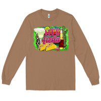 Toasted Coconut Let's Fiesta Long Sleeve Tee - CowhideDigitalArt