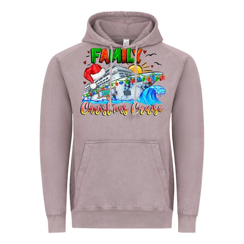 Family 2024 Christmas Cruise Vintage Hoodie by CowhideDigitalArt | Teevron