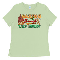 Matcha baking through the snow Ladies Tee - FaDigitalArtStudio