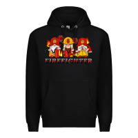 Black firefighter gnomes Premium Hoodie - Artiststas
