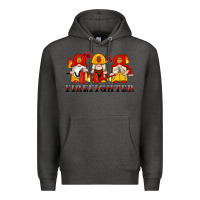 Charcoal Heather firefighter gnomes Premium Hoodie - Artiststas