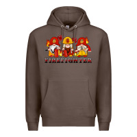Coffee firefighter gnomes Premium Hoodie - Artiststas