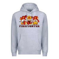 Heather Grey firefighter gnomes Premium Hoodie - Artiststas