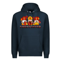 Navy firefighter gnomes Premium Hoodie - Artiststas