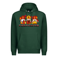 Sports Green firefighter gnomes Premium Hoodie - Artiststas
