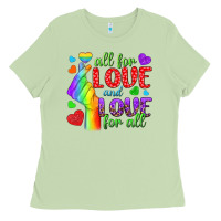 Matcha Western All For Love And Love For All Ladies Tee - BundleAndBundleShop