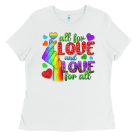 White Western All For Love And Love For All Ladies Tee - BundleAndBundleShop
