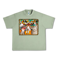 Oil Green autumn sheeps Urban Heavy Tee - Jasminsmagicworld