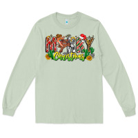 Matcha Merry Christmas Long Sleeve Tee - CowhideDigitalArt