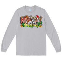 Moon Dust Merry Christmas Long Sleeve Tee - CowhideDigitalArt