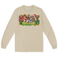 Mushroom Merry Christmas Long Sleeve Tee - CowhideDigitalArt