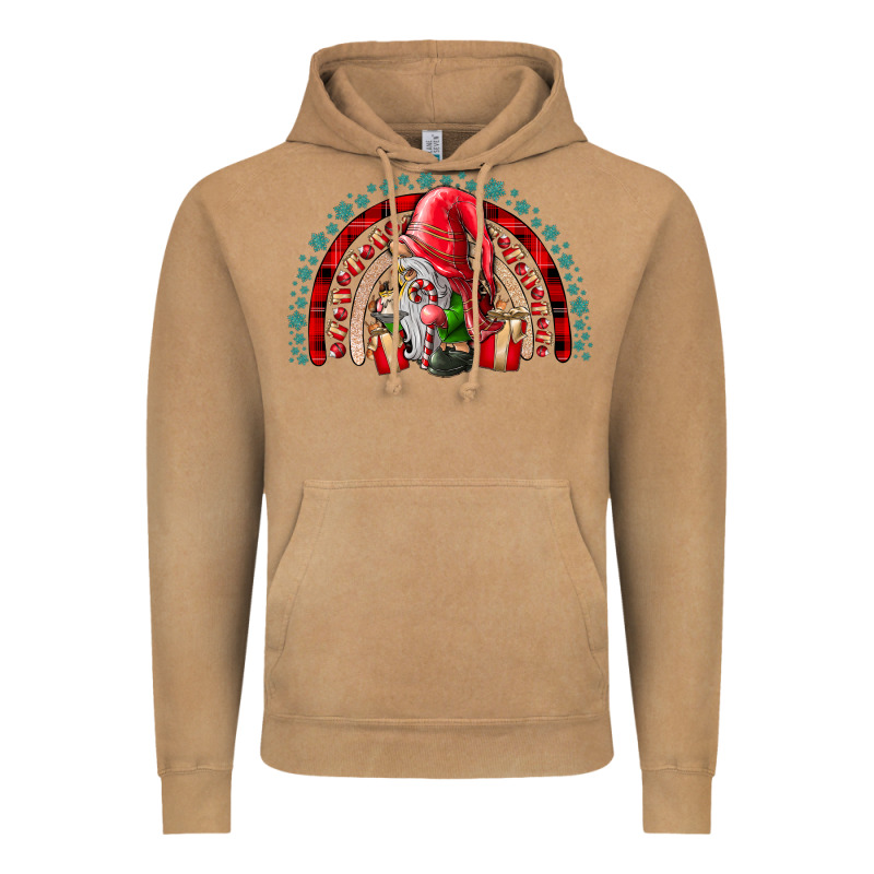 Festive Gnome With Gifts Vintage Hoodie by CowhideDigitalArt | Teevron