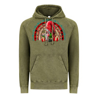 Vintage Olive festive gnome with gifts Vintage Hoodie - CowhideDigitalArt
