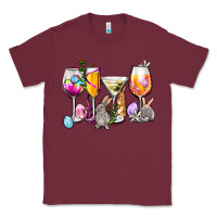 Burgundy Easter wine glasses Classic Tee - OliviaCreatesArt