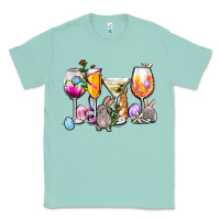 Seafoam Easter wine glasses Classic Tee - OliviaCreatesArt