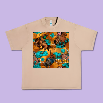 Cowboy Rodeo Seamless Pattern Urban Heavy Tee Designed By Bundleandbundleshop