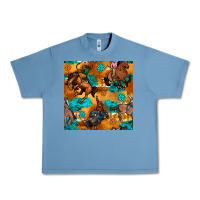 Pebble Blue cowboy rodeo seamless pattern Urban Heavy Tee - BundleAndBundleShop