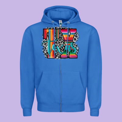 Tx Texas Zipper Hoodie Designed By Jahusdesignshop