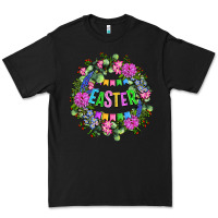 Black Easter Day Flower Easter Premium Tee - OliviaCreatesArt