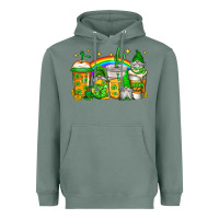 Sage st patricks day gnomes coffee cups Heavyweight Hoodie - Jasminsmagicworld