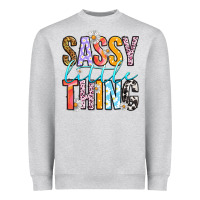 Heather Grey sassy little thing Heavyweight Sweatshirt - RanaPortraitStore