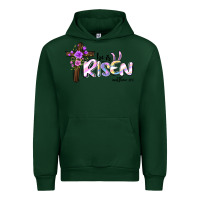 Forest Green easter he is risen matthew 28 6 Urban Hoodie - Jasminsmagicworld