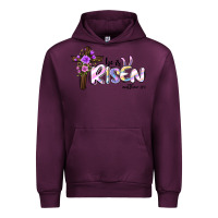 Mauve Wine easter he is risen matthew 28 6 Urban Hoodie - Jasminsmagicworld