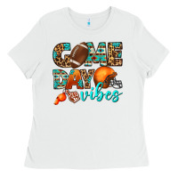 White game day vibes Ladies Tee - BundleAndBundleShop