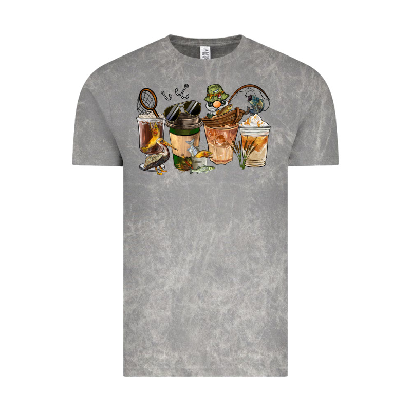 Fishing Coffee Cups Vintage Tee by FaDigitalArtStudio | Teevron