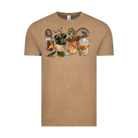 Vintage Coffee Fishing Coffee Cups Vintage Tee - FaDigitalArtStudio