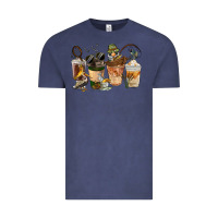 Vintage Denim Fishing Coffee Cups Vintage Tee - FaDigitalArtStudio