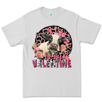 Dove Grey Be my Valentine Holstein Cow Valentine's Day Premium Tee - FaDigitalArtStudio
