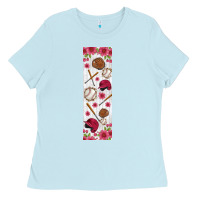 Baby Blue baseball pen wraps Ladies Tee - BundleAndBundleShop