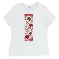 White baseball pen wraps Ladies Tee - BundleAndBundleShop