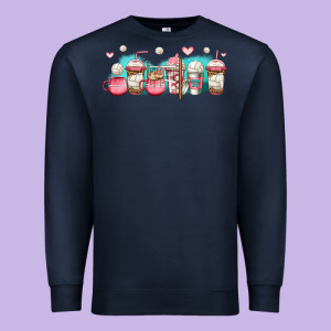 Volleyball Coffee Cups Premium Sweatshirt Designed By Jasminsmagicworld