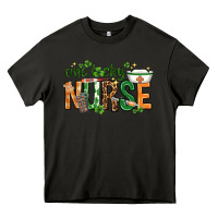 Asphalt One lucky Nurse with elements St. Patricks Day Heavy Core Tee - HowdyJamesFarm