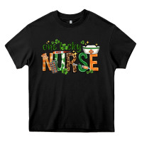 Black One lucky Nurse with elements St. Patricks Day Heavy Core Tee - HowdyJamesFarm