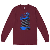 Burgundy scissor lift Long Sleeve Tee - LillyAllenDesigns