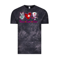 Cloud Black Peace Love Cna Vintage Tee - RanaPortraitStore