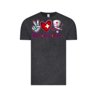 Vintage Black Peace Love Cna Vintage Tee - RanaPortraitStore