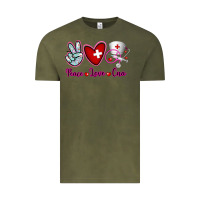 Vintage Olive Peace Love Cna Vintage Tee - RanaPortraitStore