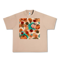 Burro floral pumpkins seamless pattern Urban Heavy Tee - BundleAndBundleShop